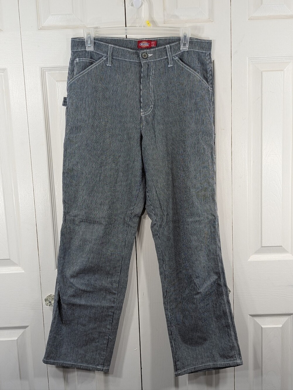 Dickies: Relaxed Fit Railroad Stripe Carpenter Pants - Size 9/29